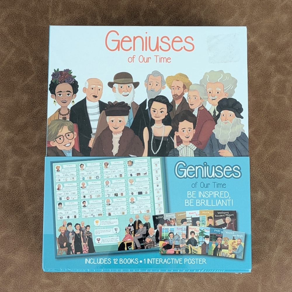 Geniuses of Our Time NEW SEALED Boxed Set 12 Paperbacks Poster 2020 1st Edition